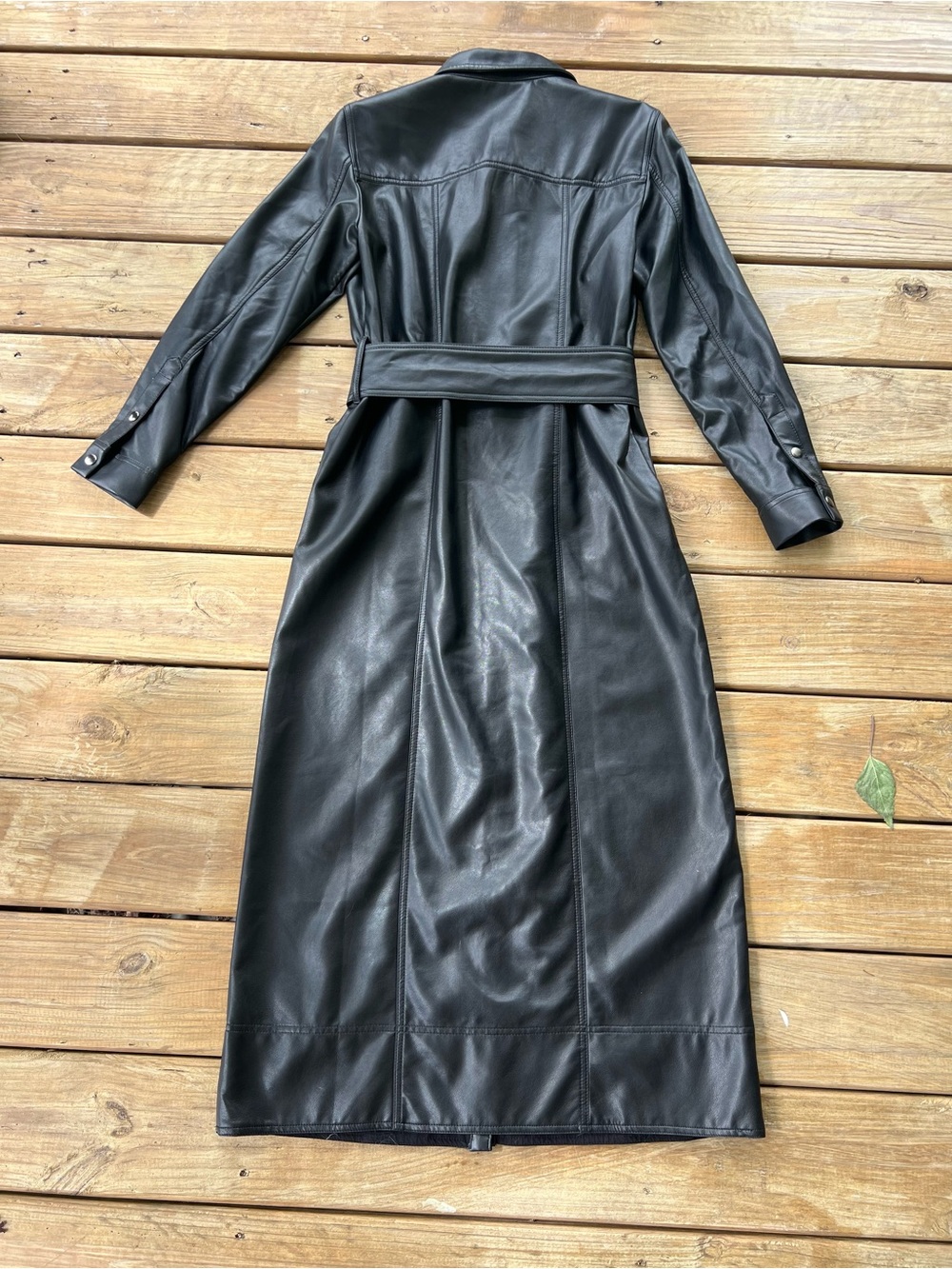 Pilcro Faux Leather Midi Shirtdress - Picture 4 of 6